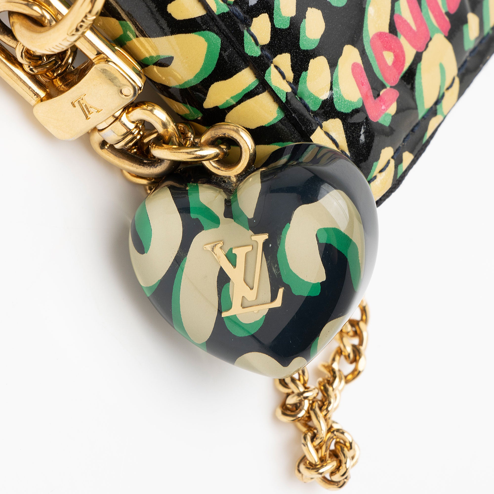 Louis Vuitton Limited Edition Stephen Sprouse Monogram Vernis Leopard Heart Coin Case