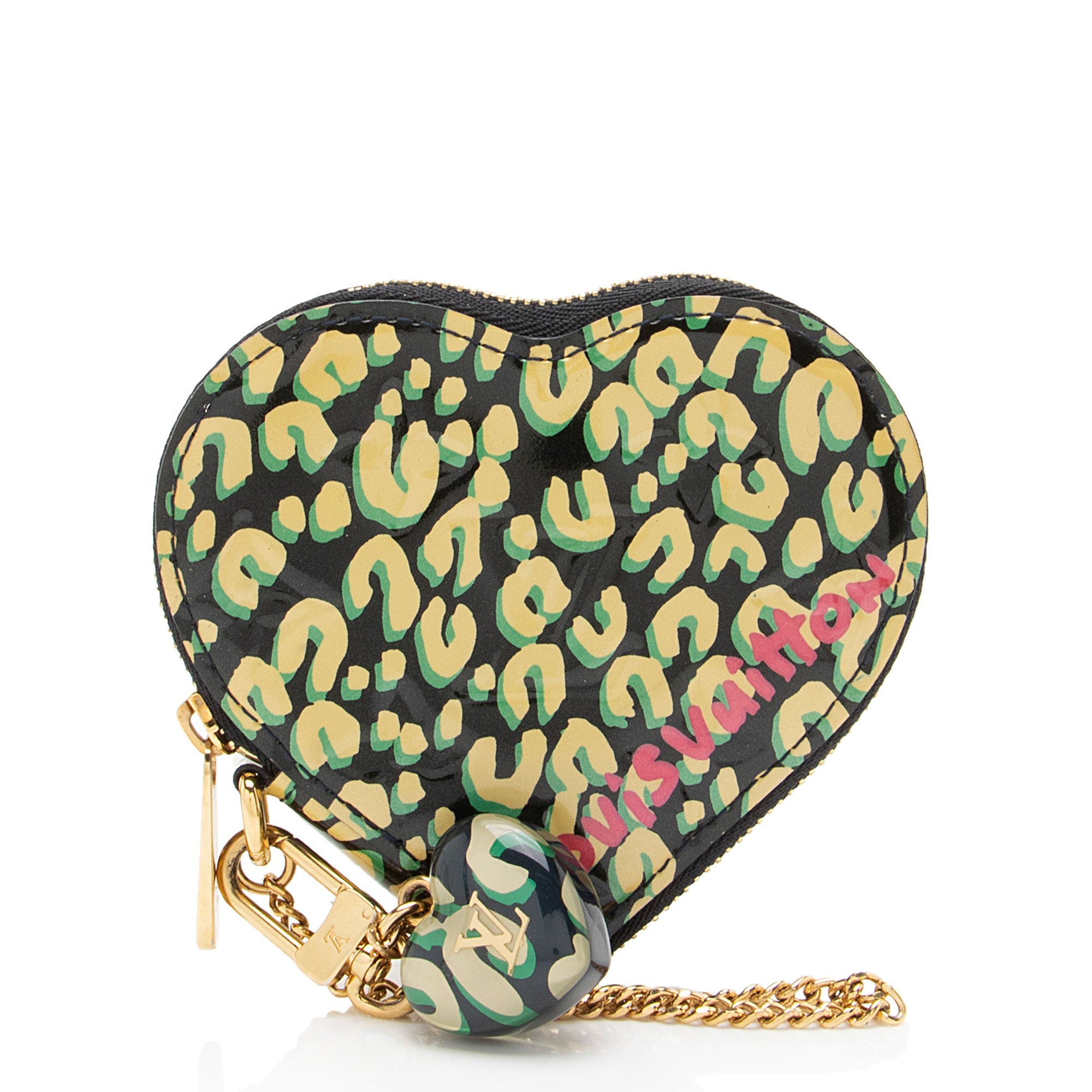 Louis Vuitton Limited Edition Stephen Sprouse Monogram Vernis Leopard Heart Coin Case