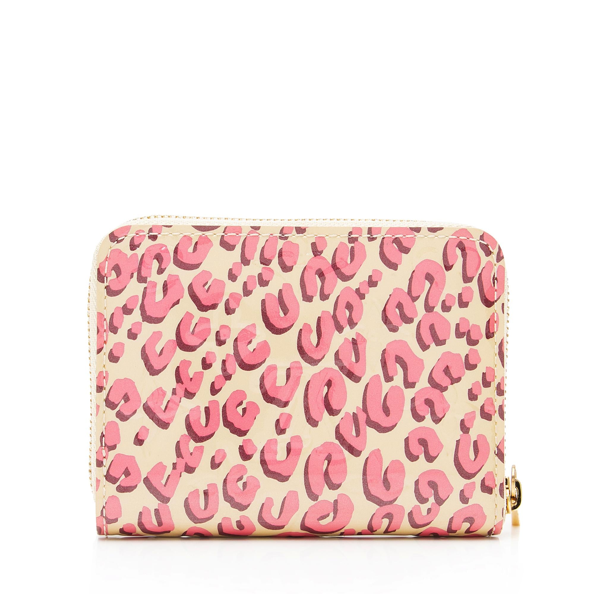 Louis Vuitton Limited Edition Stephen Sprouse Monogram Vernis Leopard Zippy Coin Purse (SHF-23865)