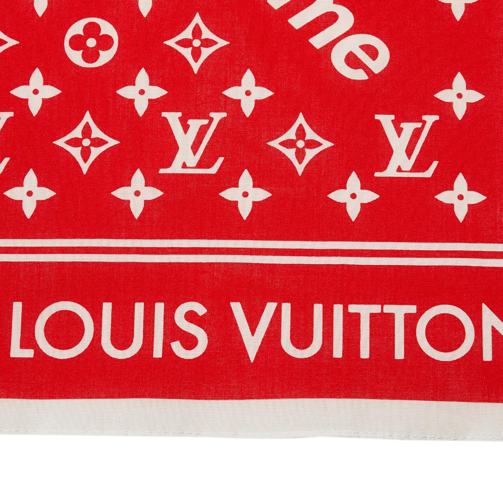 Louis Vuitton Louis Vuitton x Supreme Monogram Scarf (SHG-F7dBNR)