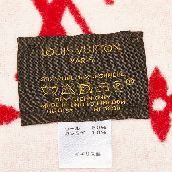 Louis Vuitton // X Supreme Red Monogram Wool Scarf – VSP Consignment