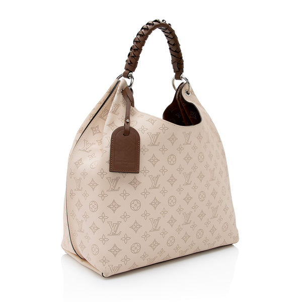 Louis Vuitton Carmel Hobo Monogram Mahina Lv Punching Leather One Shoulder  Bag