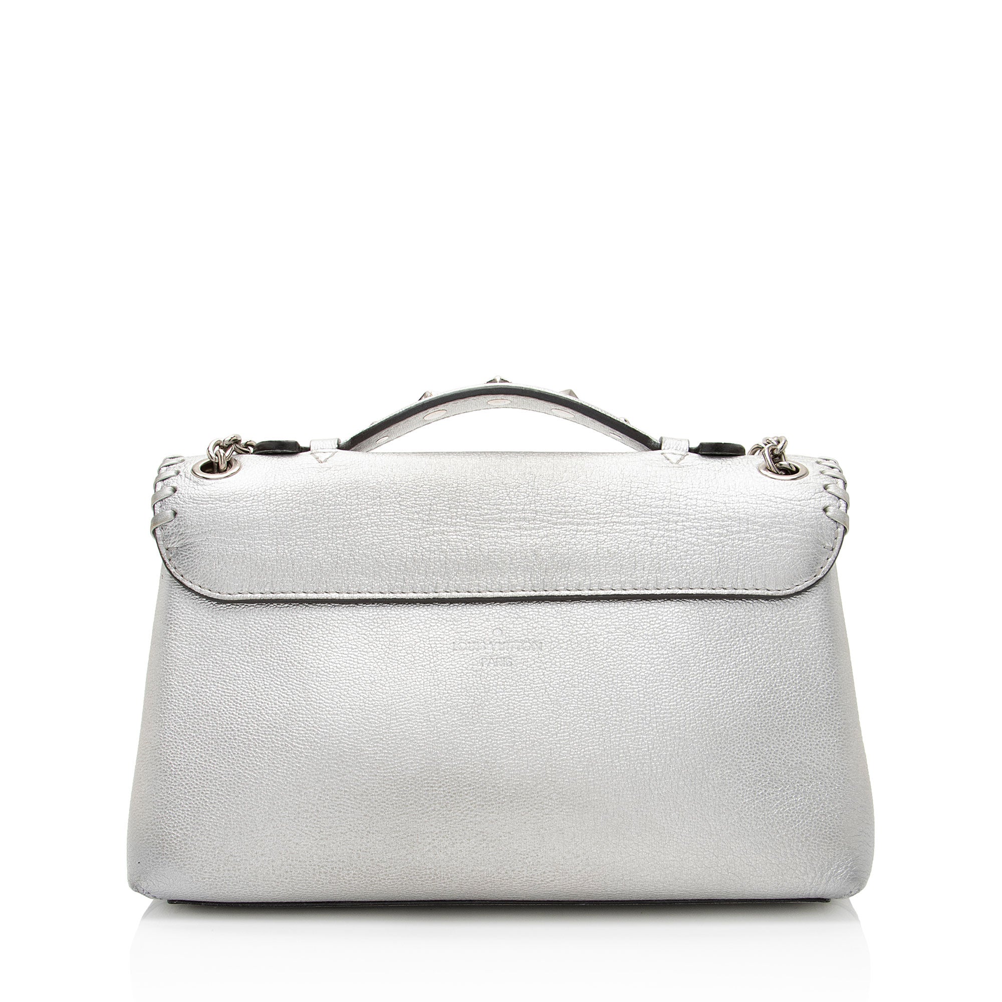 Louis Vuitton Metallic Leather Braided Very Chain Bag (SHF-s7snVl)