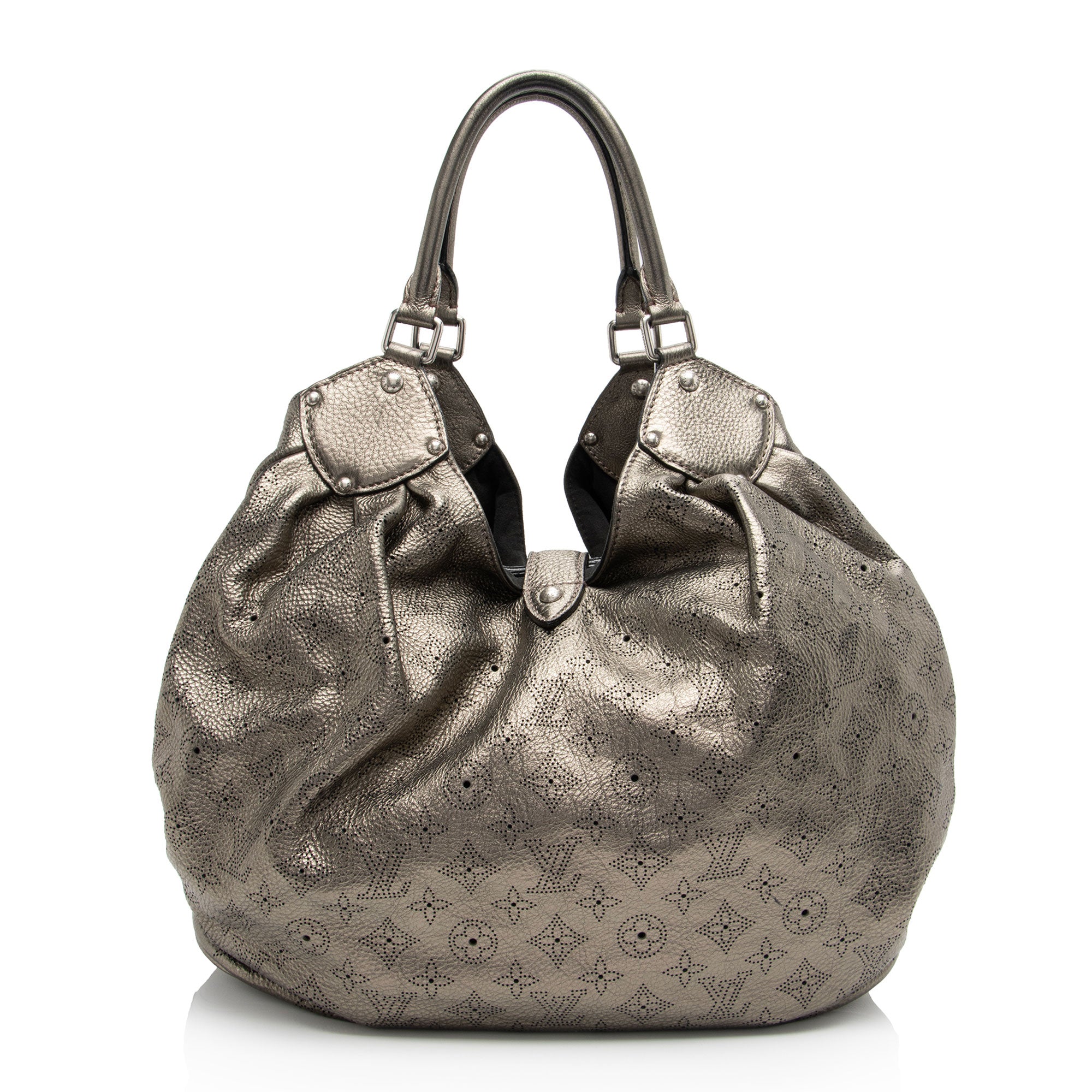 Louis Vuitton Metallic Mahina Leather XL Hobo (SHF-mvCaqy)