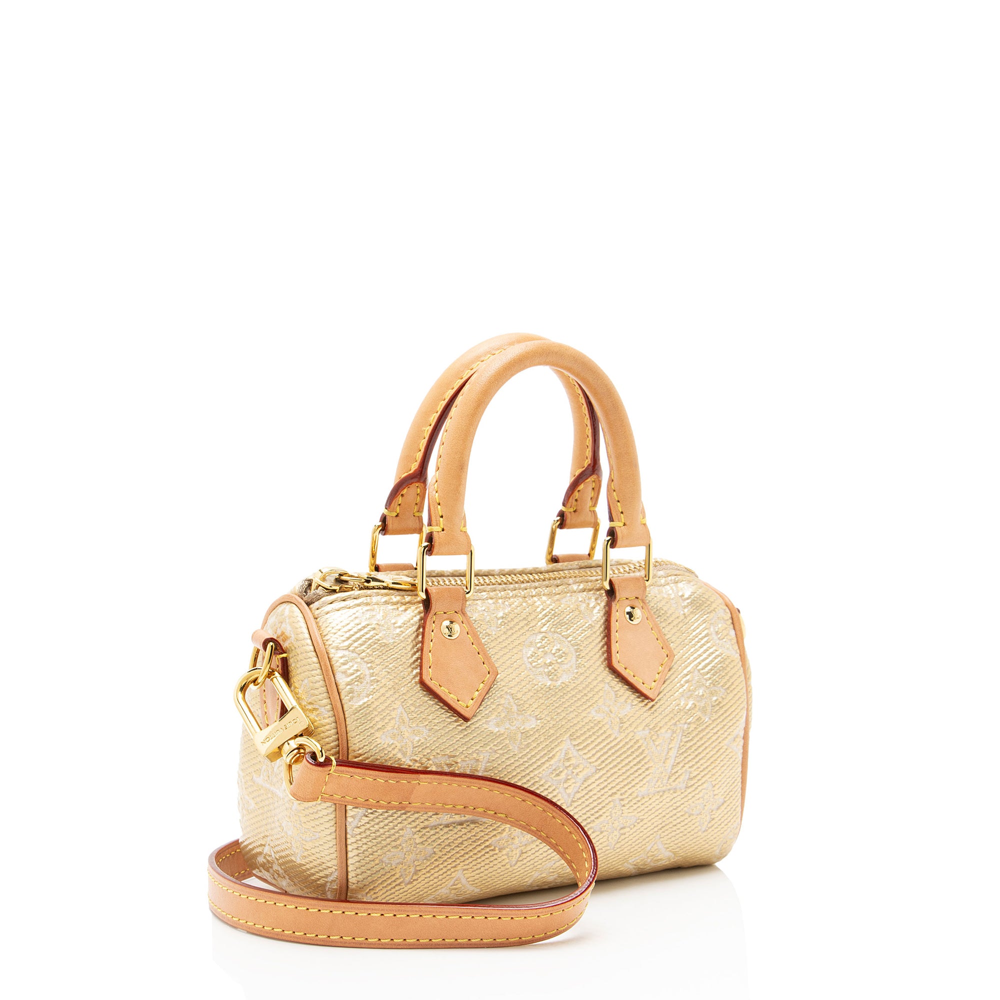 Louis Vuitton Metallic Monogram Jacquard Nano Speedy Satchel