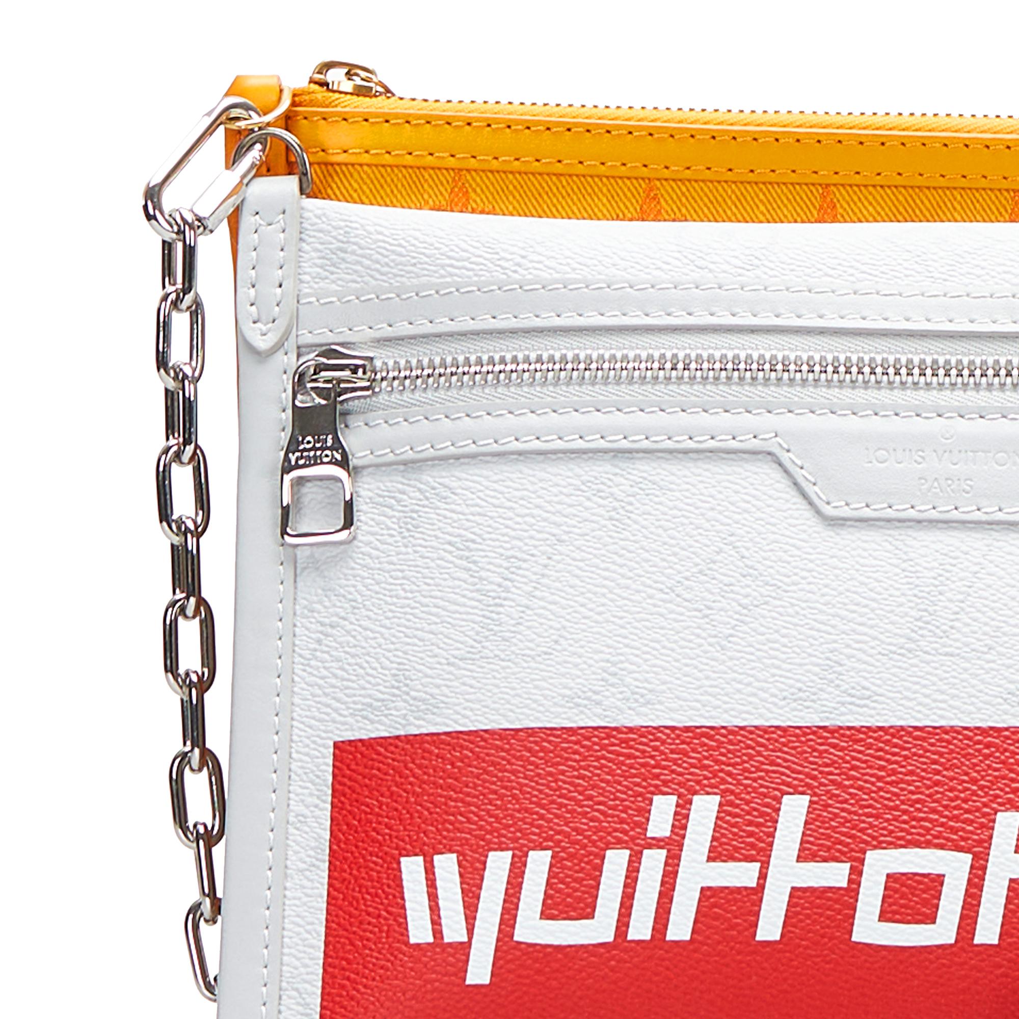 Louis Vuitton Monogram Antartica Double Flat Messenger (SHG-6I3chM)
