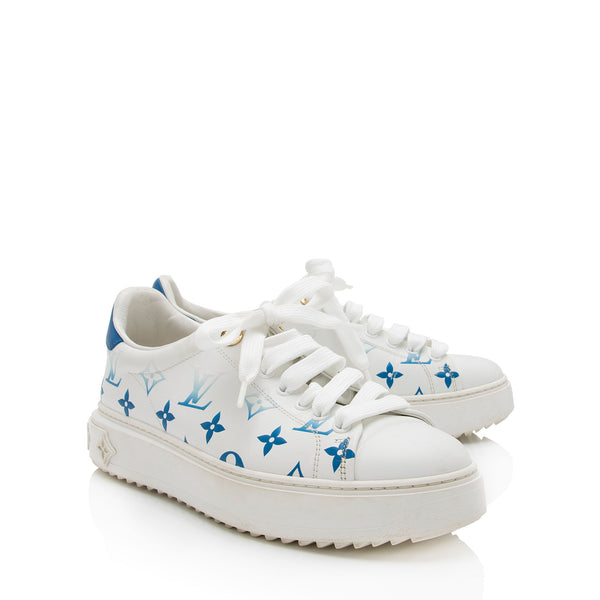 Louis Vuitton Time Out line sneakers Monogram calf leather white