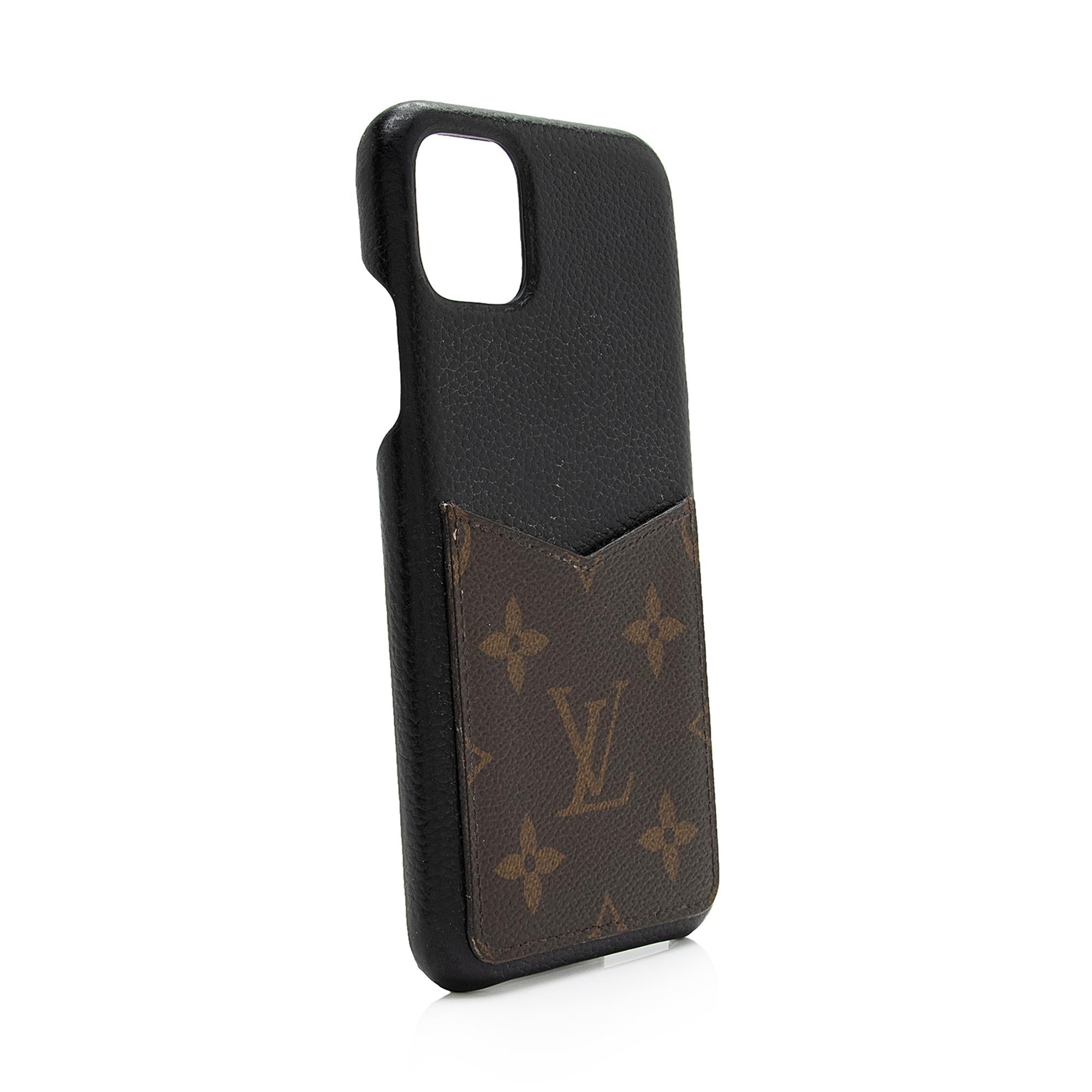 Louis Vuitton Monogram Canvas Calfskin Pro Max Bumper iPhone 11 Case (SHF-jdOzSM)