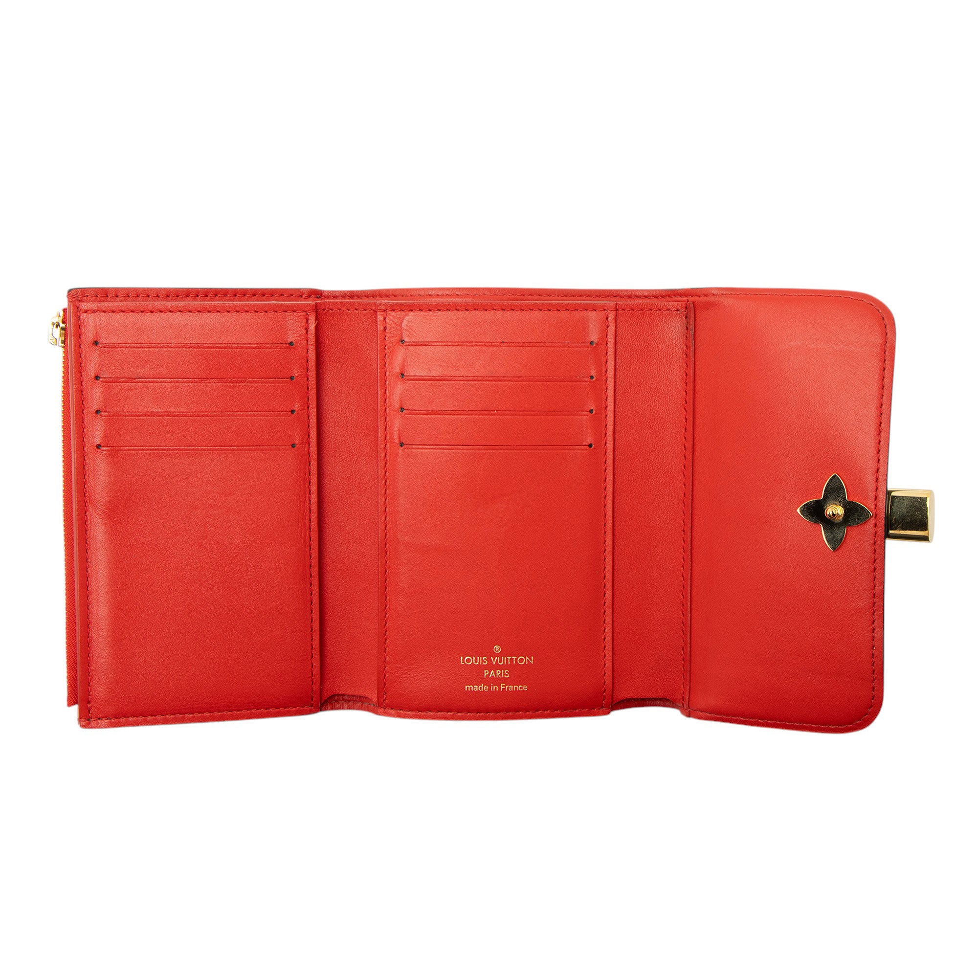 Louis Vuitton Monogram Canvas Flower Lock Compact Wallet