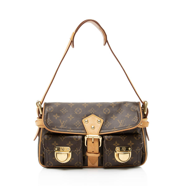 Louis Vuitton Hudson Shoulder Bag PM Brown Canvas N40027 Mint Condition  Auth