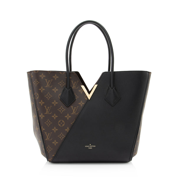 Louis Vuitton V Tote Monogram Canvas and Leather MM Black, Brown