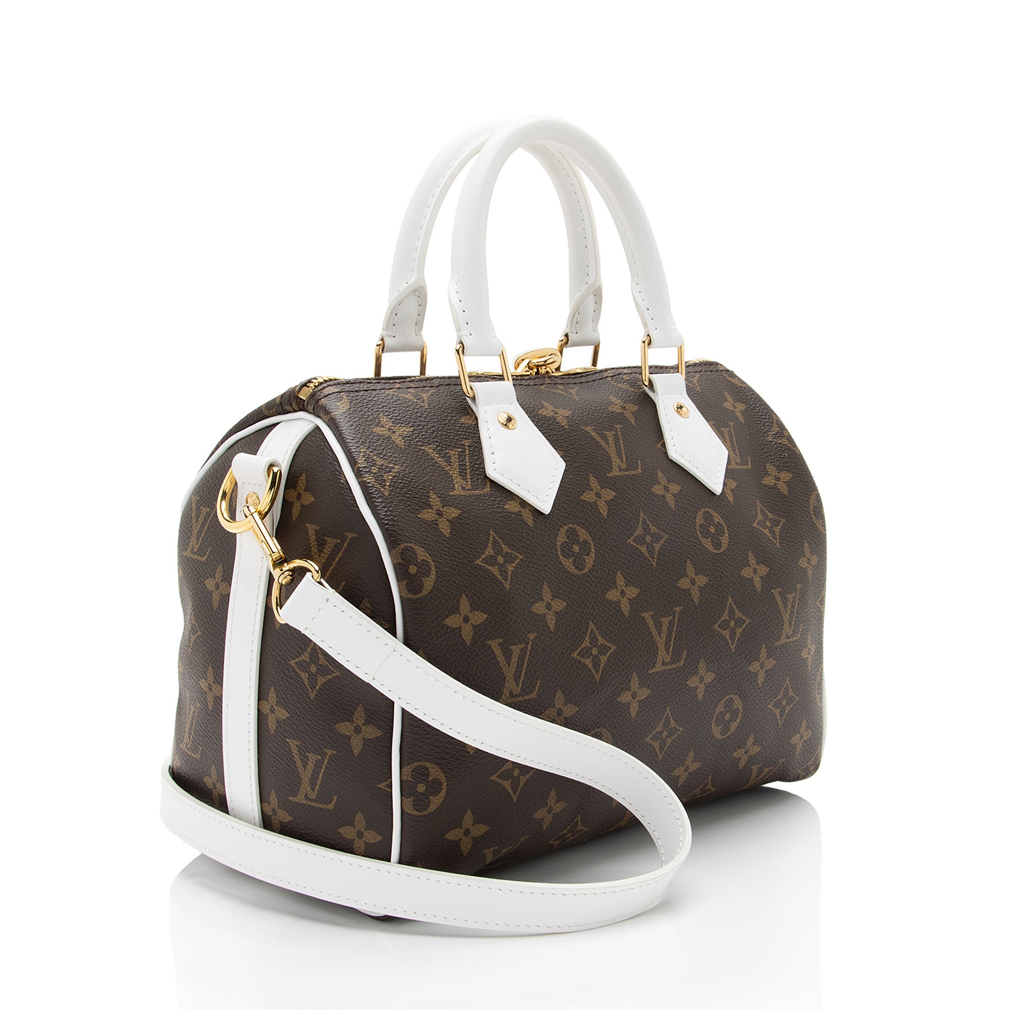Louis Vuitton Monogram Canvas LV Match Speedy Bandouliere 25 Satchel (SHF-C23die)