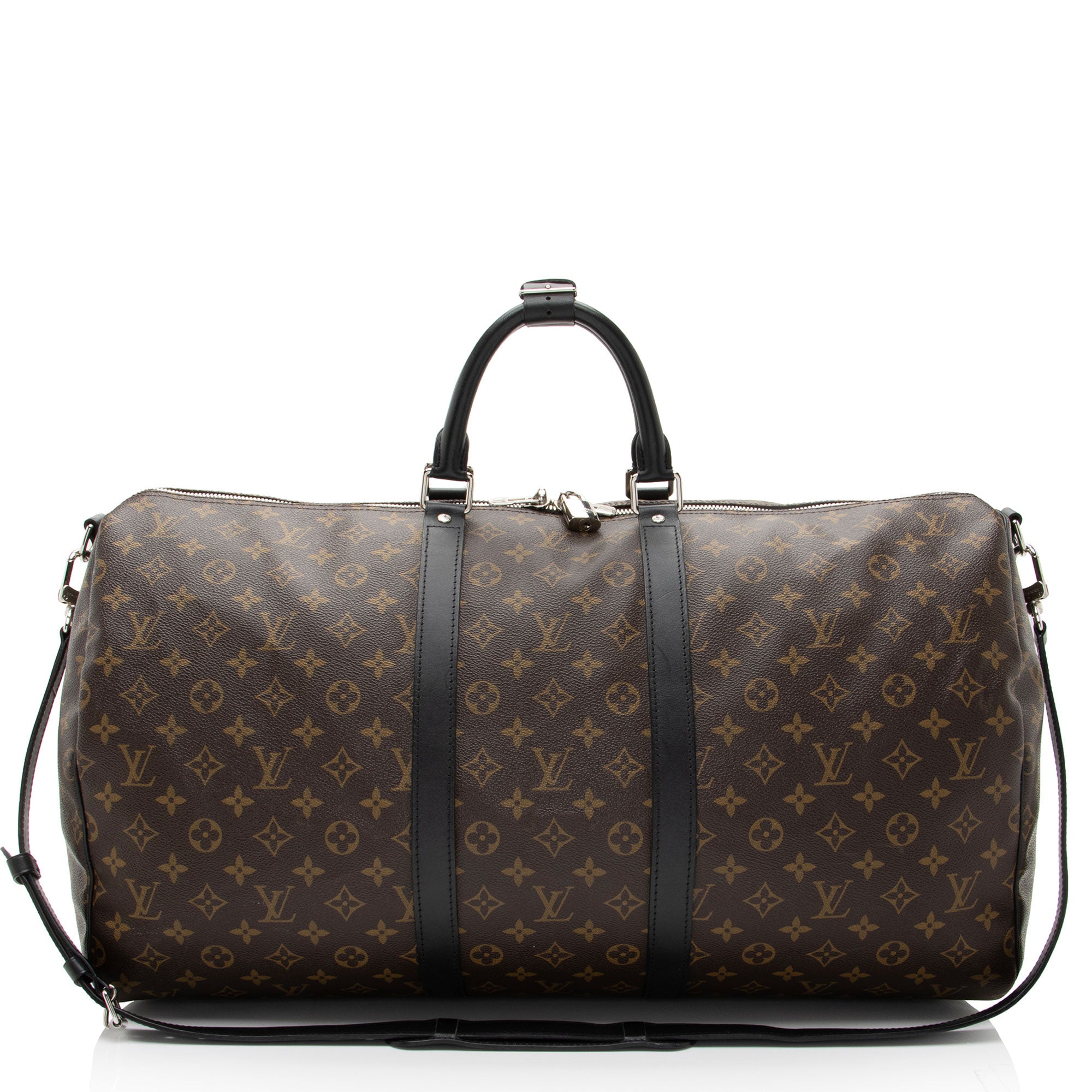Louis Vuitton Monogram Canvas Macassar Keepall Bandouliere 55 Duffle