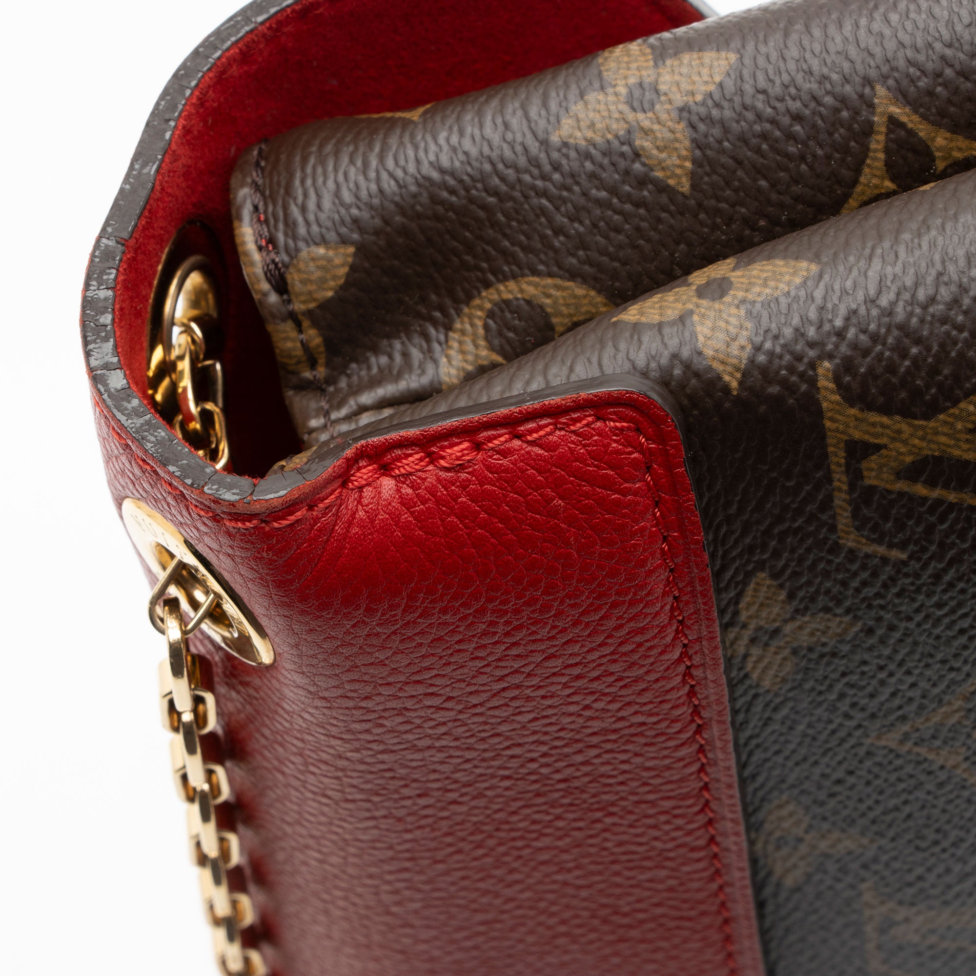Louis Vuitton Monogram Canvas Pallas Chain Shoulder Bag (SHF-wOgVXq)