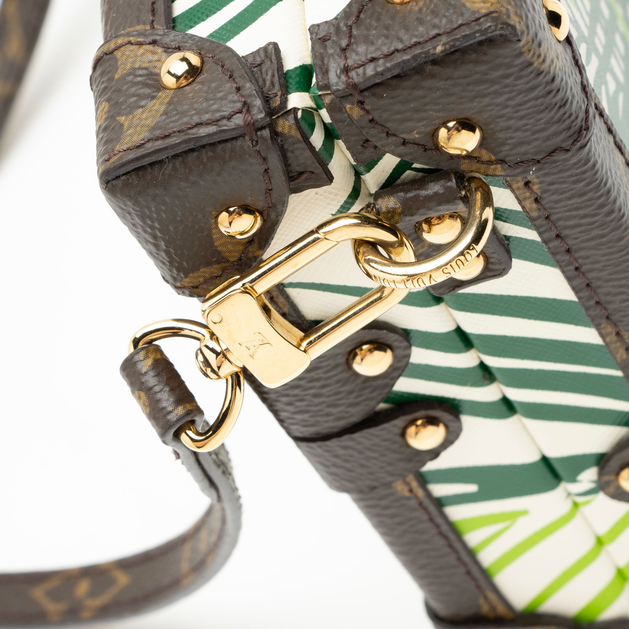 Louis Vuitton Monogram Canvas Palm Petite Malle Bag