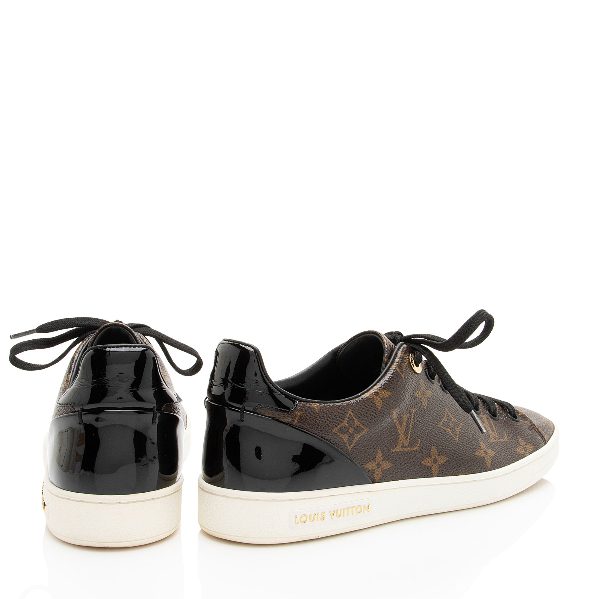 Louis Vuitton Monogram Canvas Patent Leather Front Row Sneakers - Size 10 / 40
