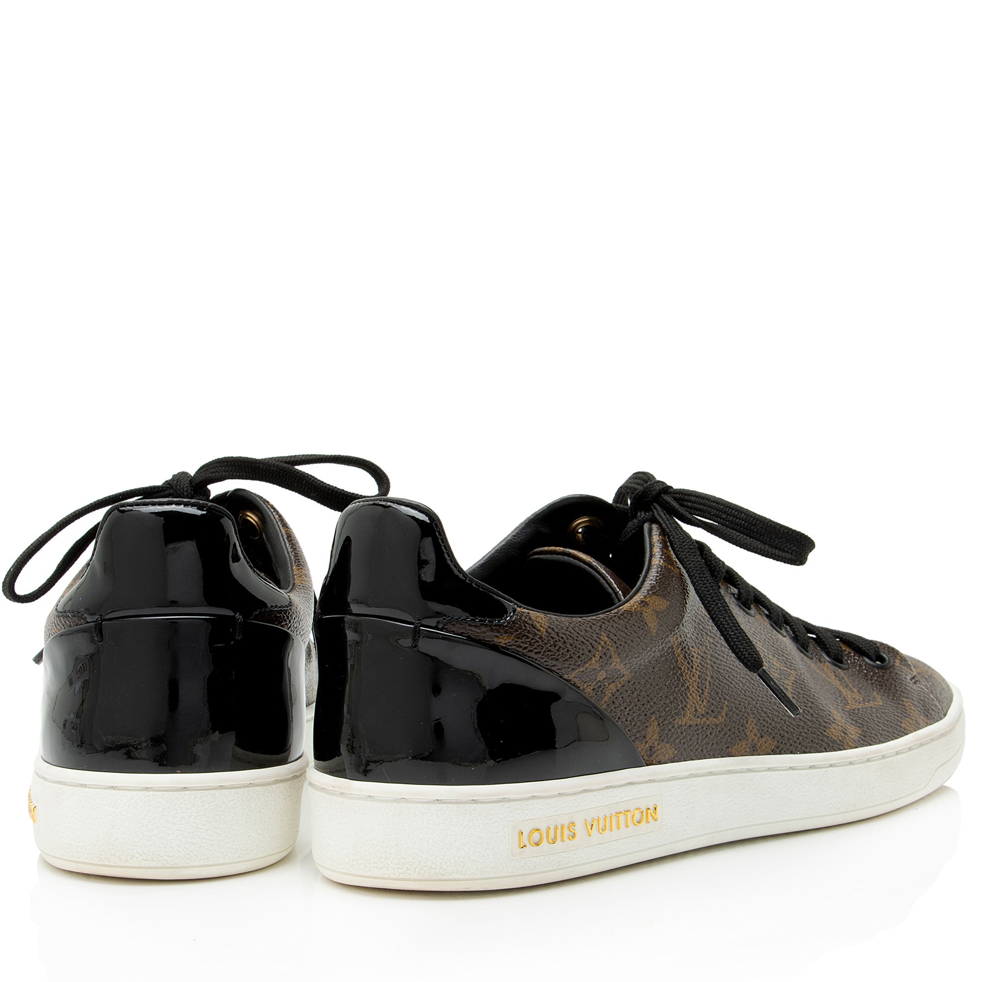 Louis Vuitton Monogram Canvas Patent Leather Front Row Sneakers - Size 7 / 37