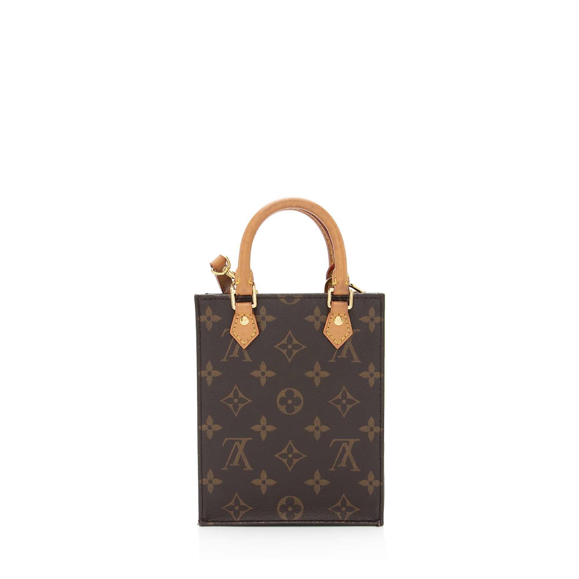 Louis Vuitton Monogram Canvas Petit Sac Plat Shoulder Bag (SHF-NcP7wa)
