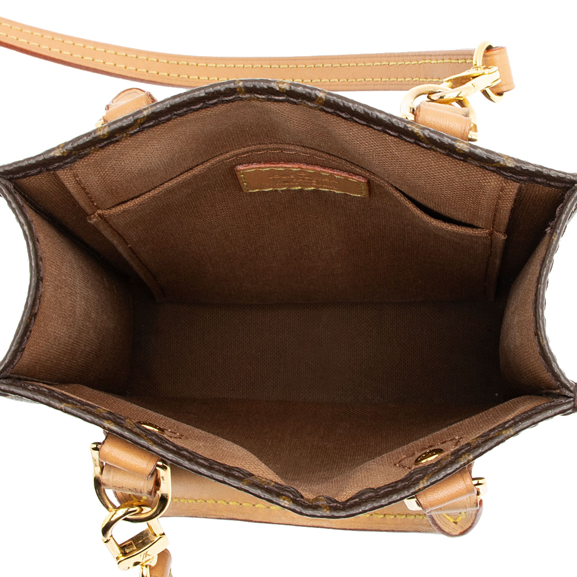 Louis Vuitton Monogram Canvas Petit Sac Plat Shoulder Bag (SHF-K9Hgyy)