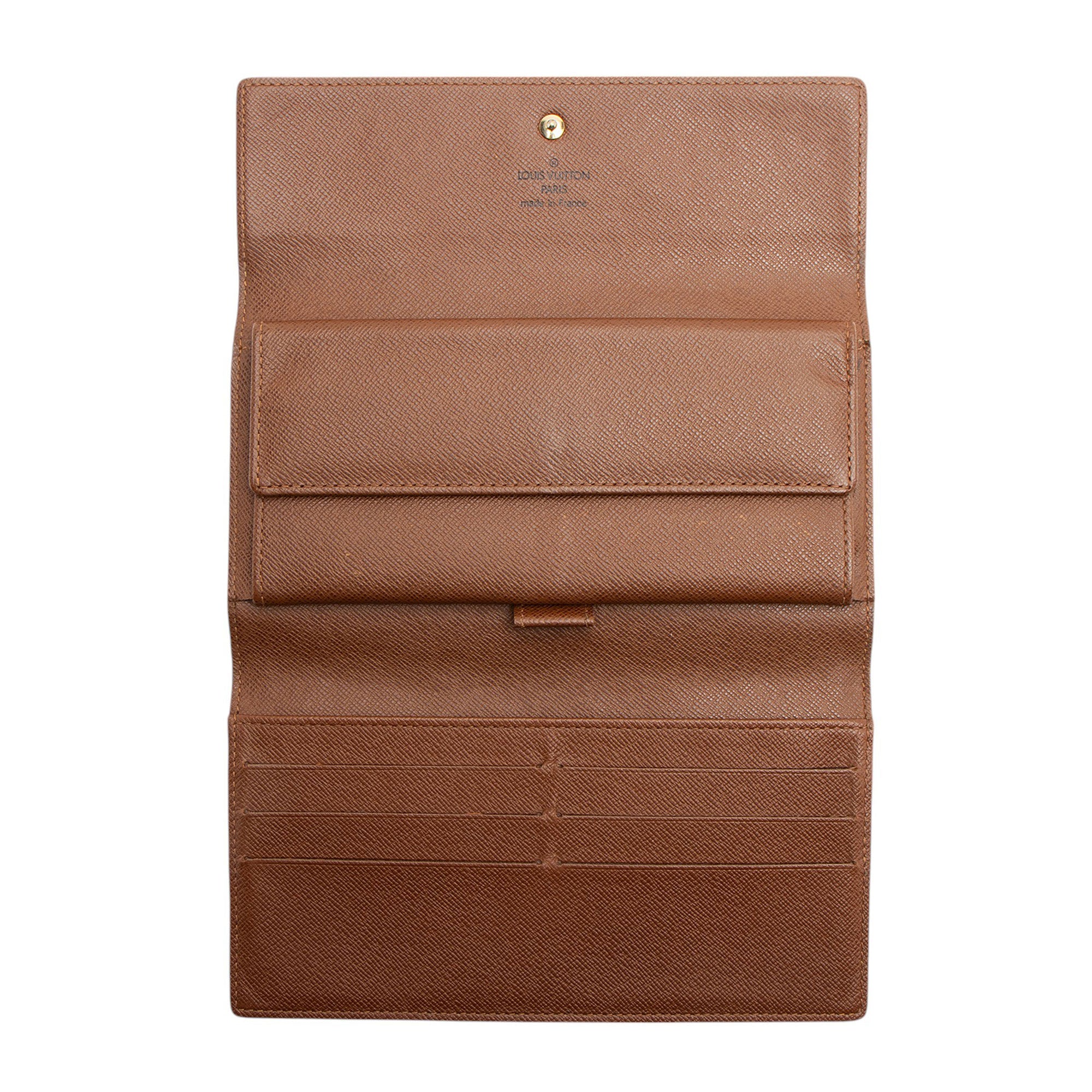 Louis Vuitton Monogram Canvas Porte Tresor International Wallet (SHF-JrTa09)