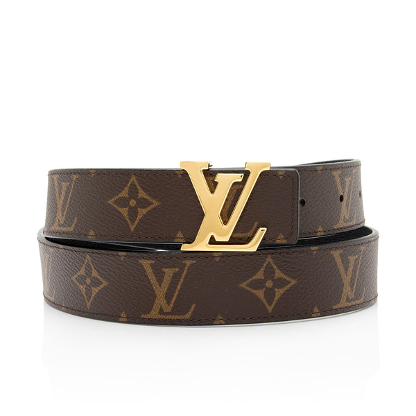 Louis Vuitton Dark Brown Leather Initiales Belt Size 90/36