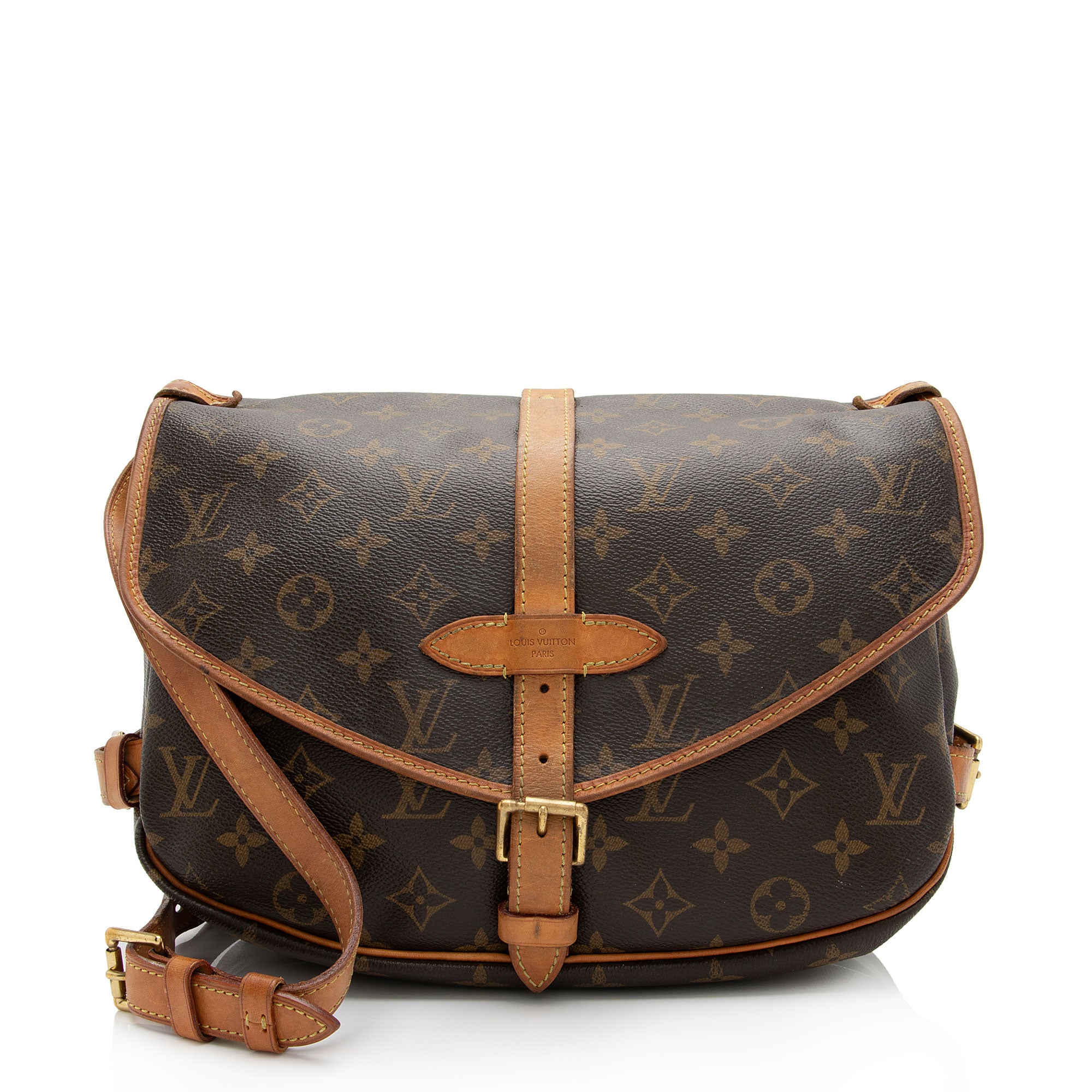 Louis Vuitton Monogram Canvas Saumur 30 Messenger Bag (SHF-0asoJo)