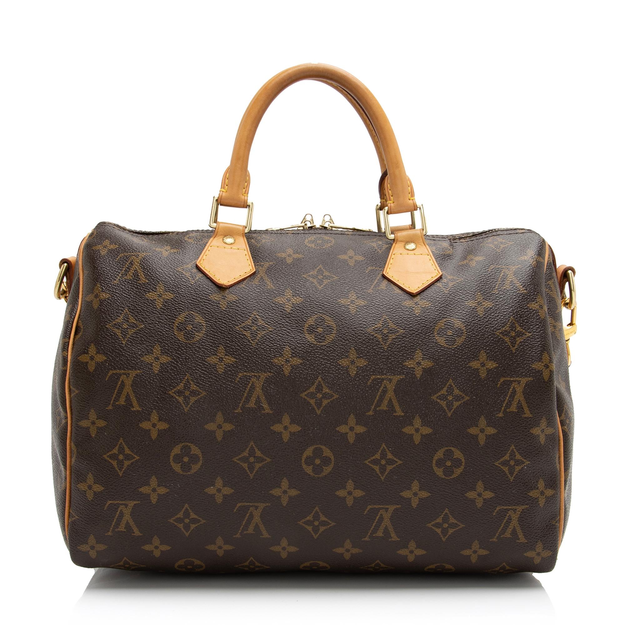 Louis Vuitton Monogram Canvas Speedy Bandouliere 30 Satchel (SHF-1ROIvf)