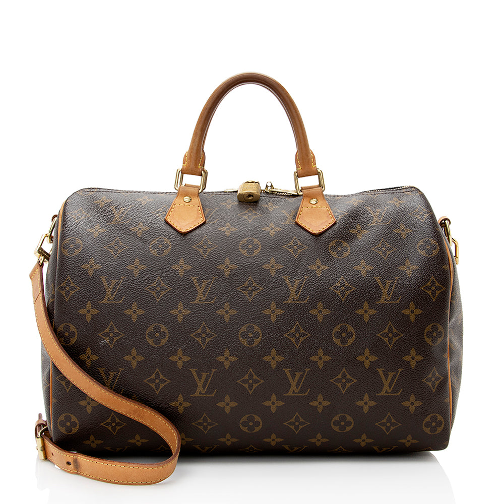 Louis Vuitton Monogram Canvas Speedy Bandouliere 35 Satchel (SHF-20549)