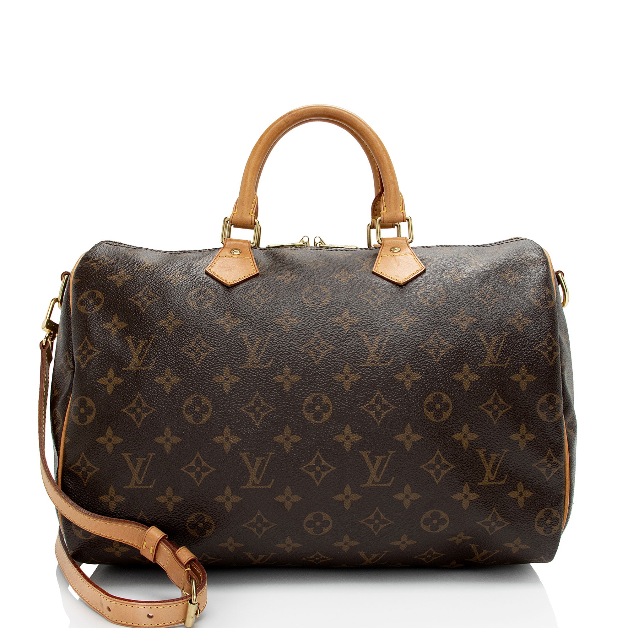 Louis Vuitton Monogram Canvas Speedy Bandouliere 35 Satchel (SHF-a265Zd)