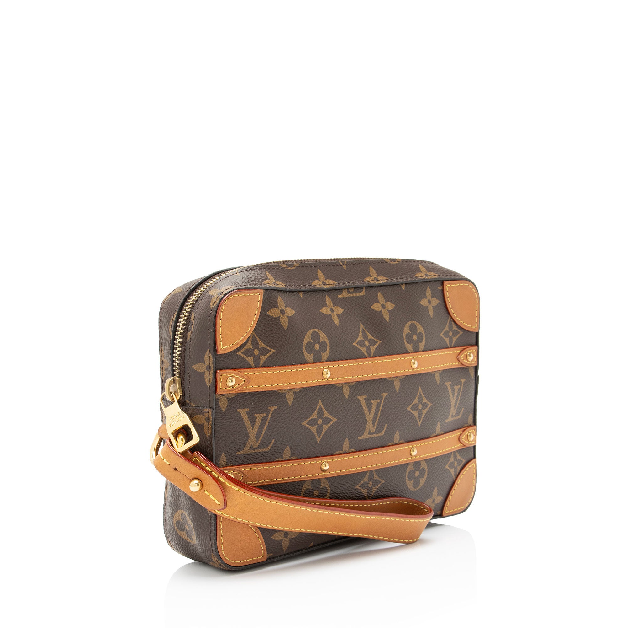 Louis Vuitton Monogram Canvas Studded Soft Trunk Pouch