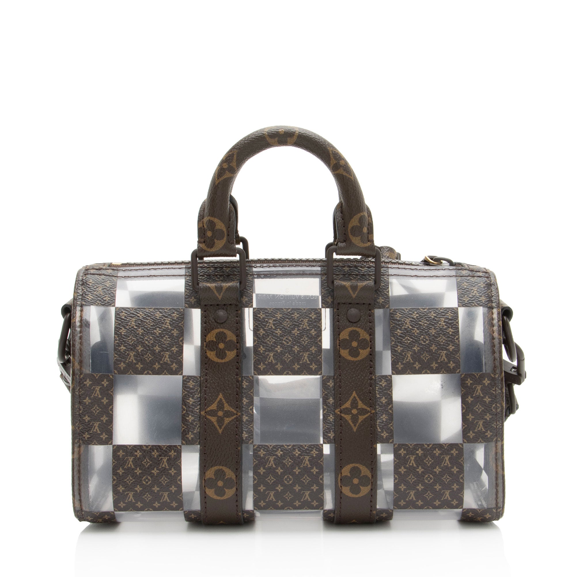 Louis Vuitton Monogram Chess Canvas PVC Bandouliere 25 Keepall