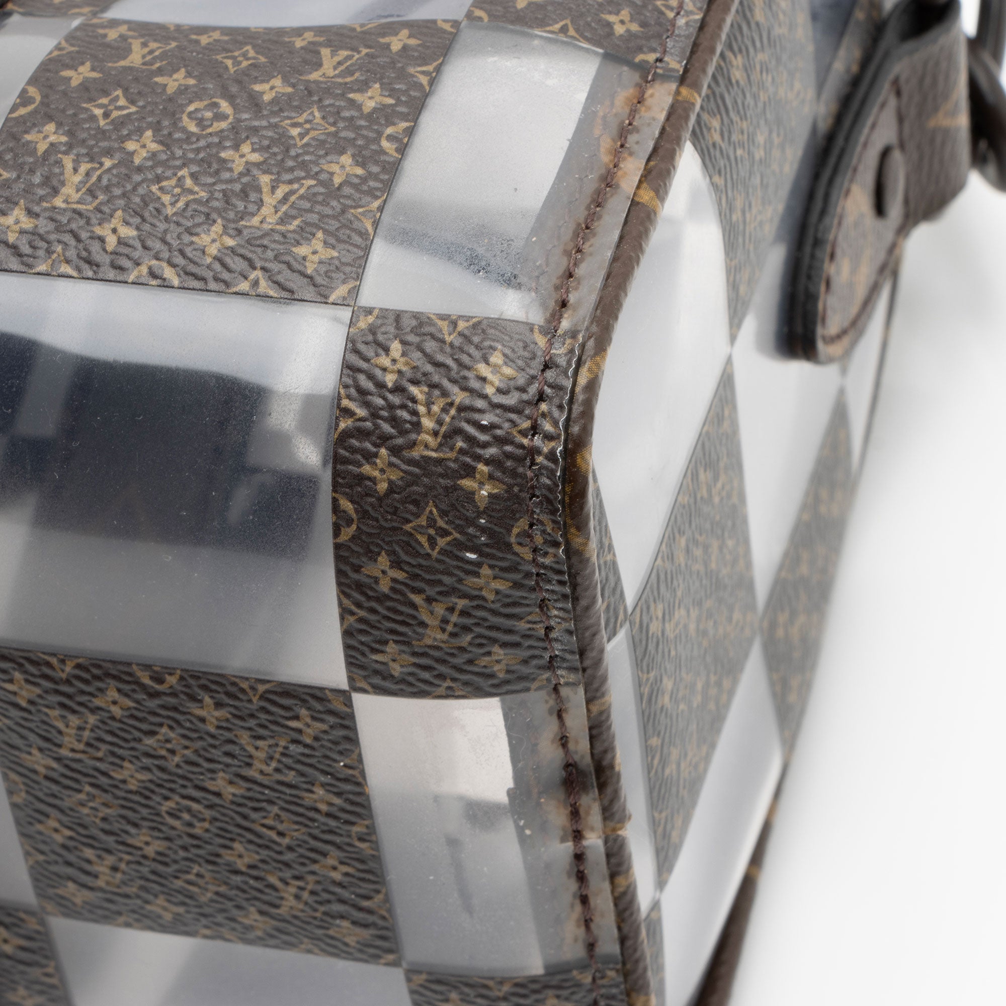 Louis Vuitton Monogram Chess Canvas PVC Bandouliere 25 Keepall