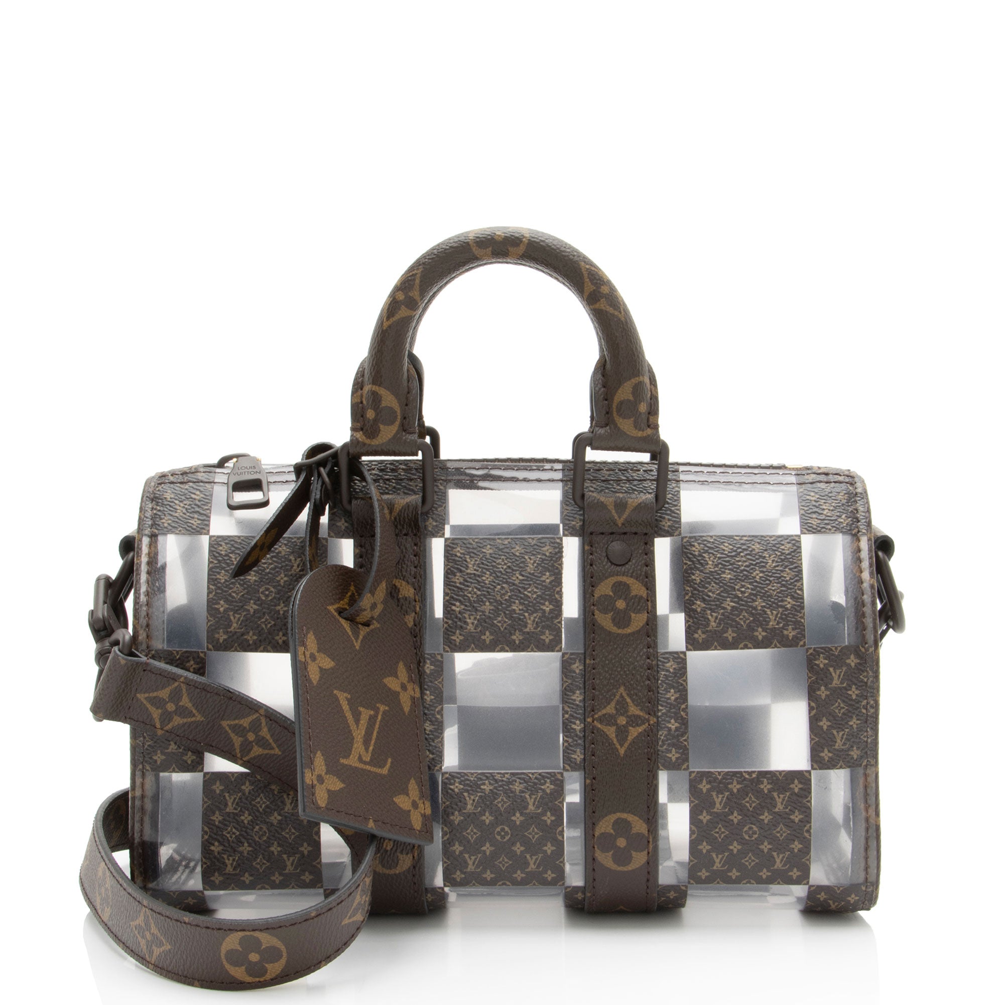 Louis Vuitton Monogram Chess Canvas PVC Bandouliere 25 Keepall