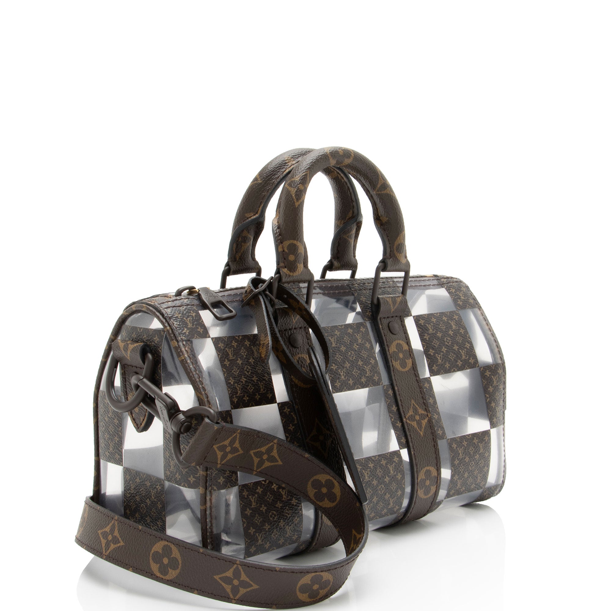 Louis Vuitton Monogram Chess Canvas PVC Bandouliere 25 Keepall