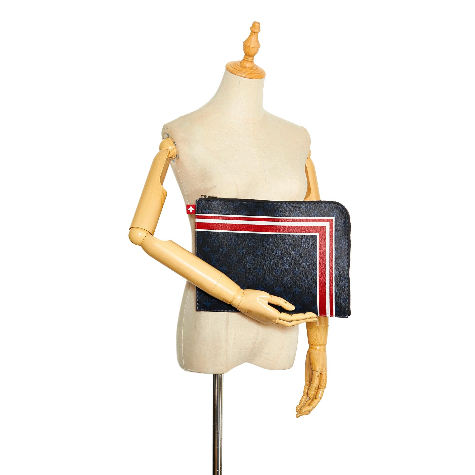 Louis Vuitton Monogram Cobalt Pochette Jour GM (SHG-Q1ORAR)