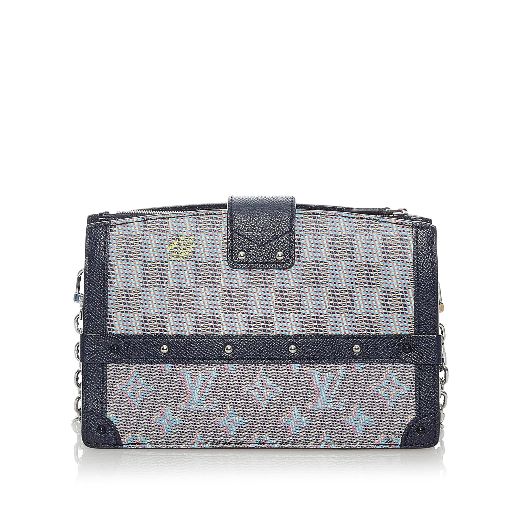 Louis Vuitton Monogram Damier Pop Trunk Clutch (SHG-eHXZKA)