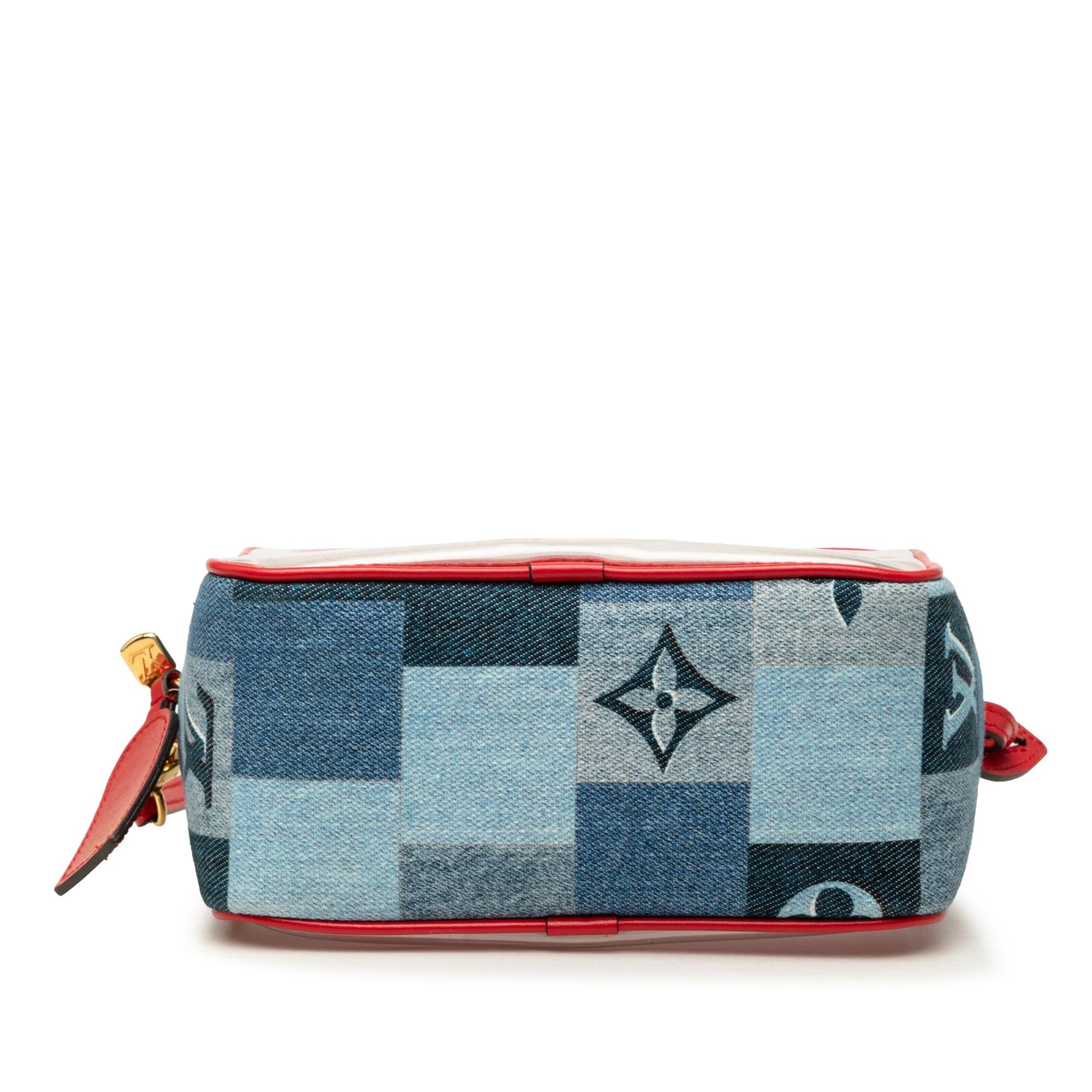 Louis Vuitton Monogram Denim Patchwork Beach Pouch