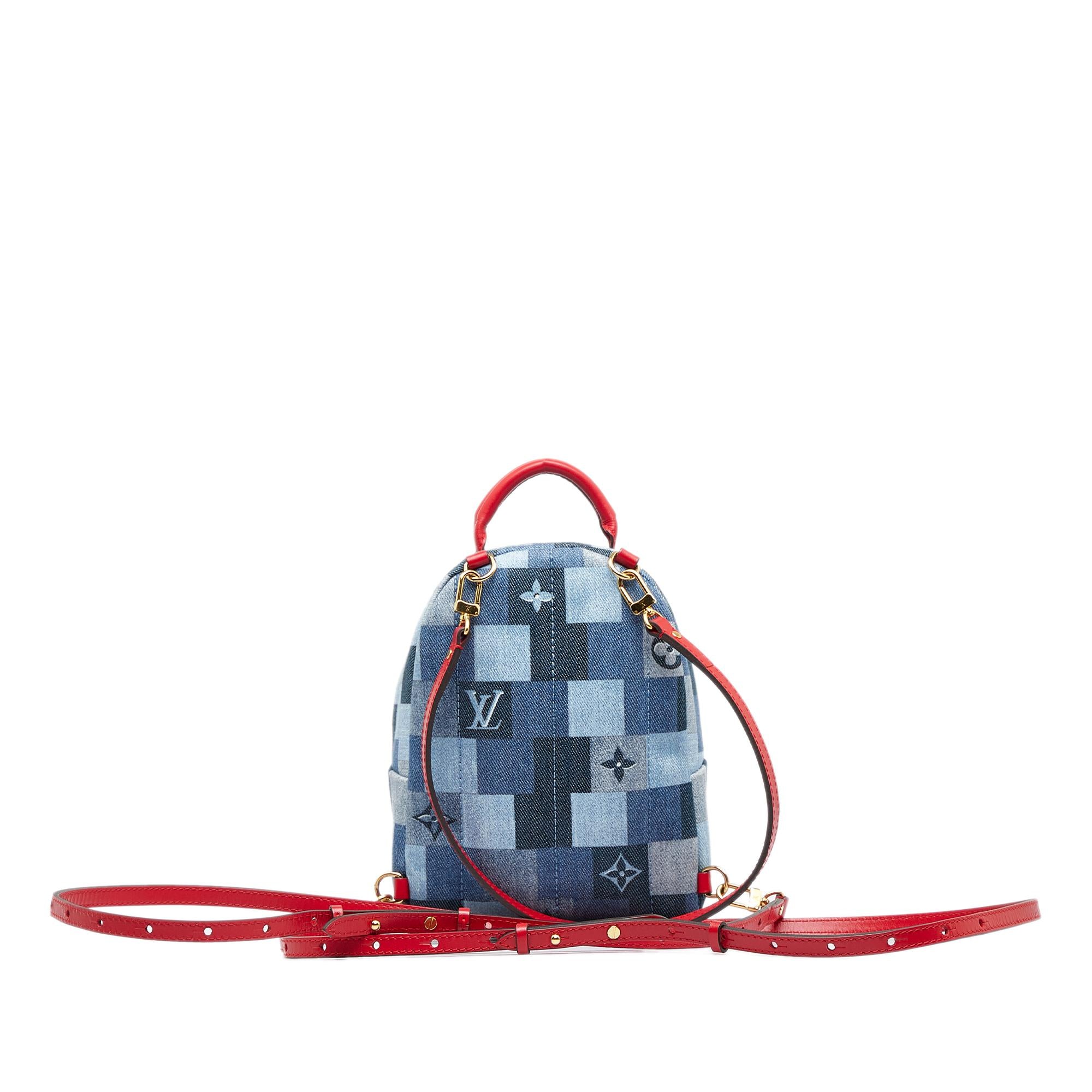 Louis Vuitton Monogram Denim Patchwork Palm Springs Mini (SHG-EoD27m)