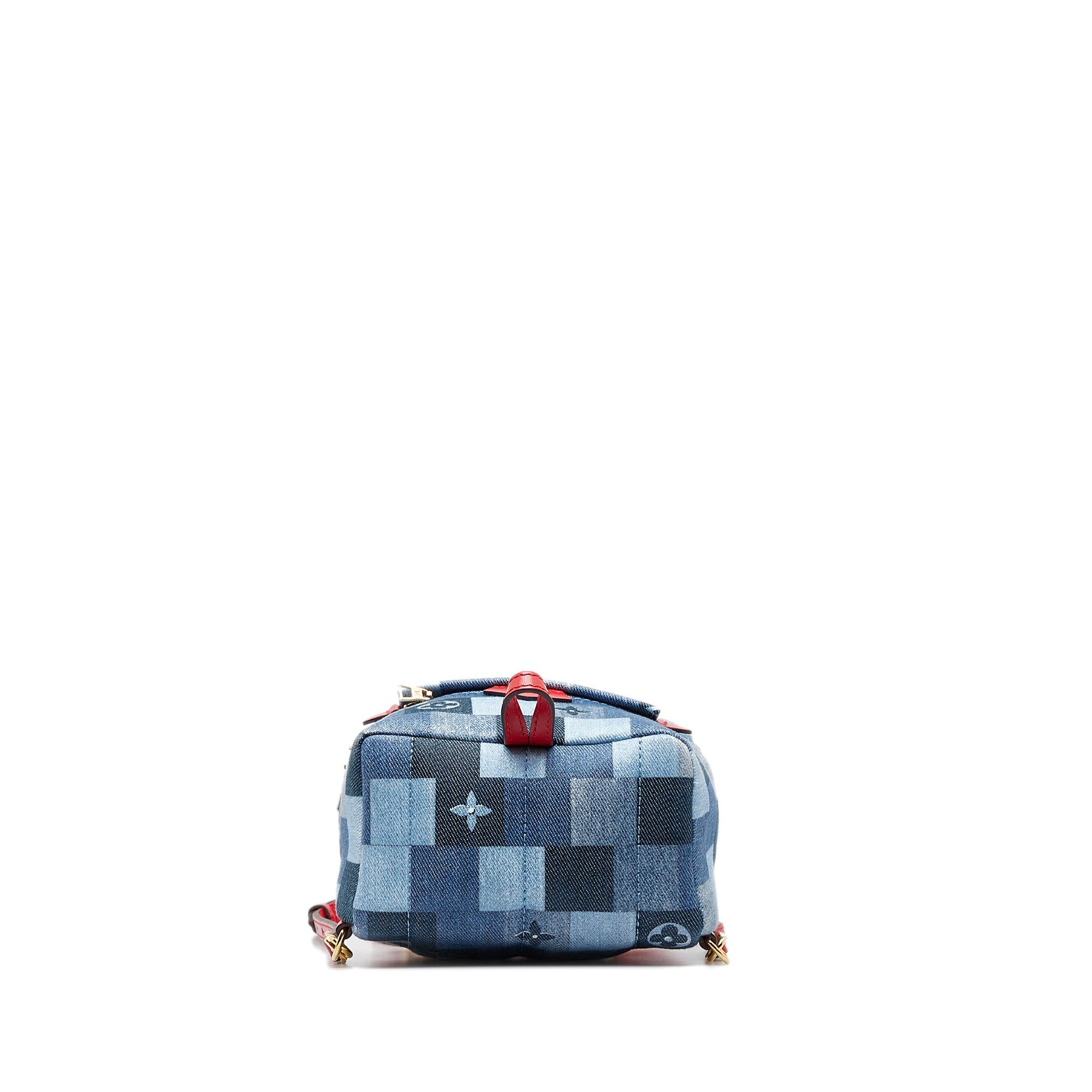 Louis Vuitton Monogram Denim Patchwork Palm Springs Mini (SHG-EoD27m)