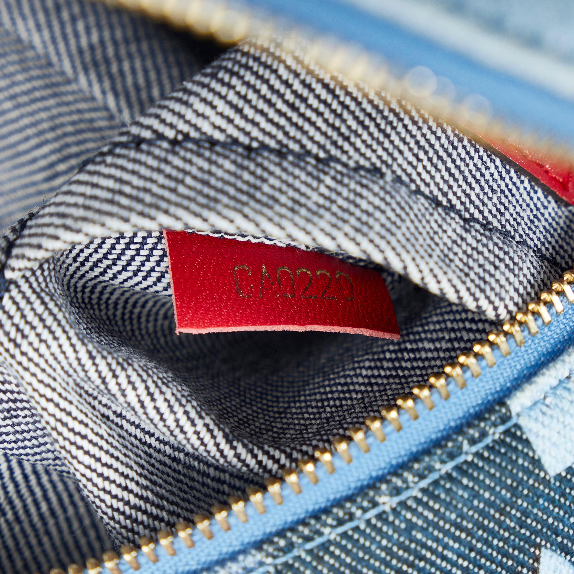 Louis Vuitton Monogram Denim Patchwork Palm Springs Mini (SHG-EoD27m)