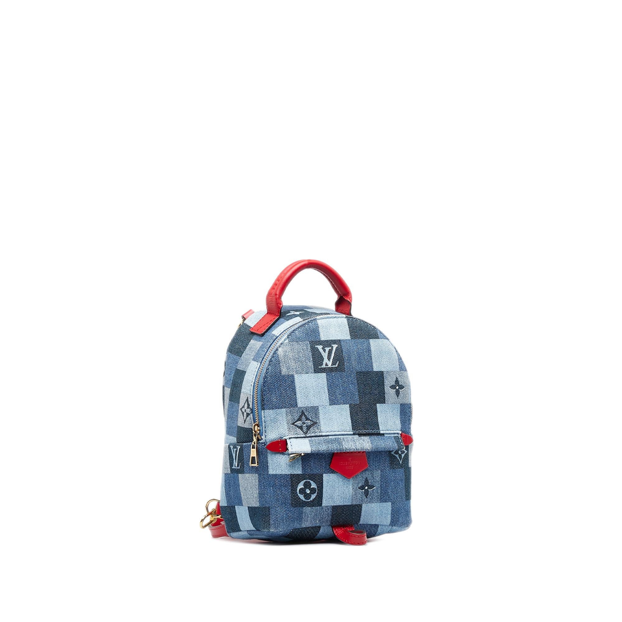 Louis Vuitton Monogram Denim Patchwork Palm Springs Mini (SHG-EoD27m)