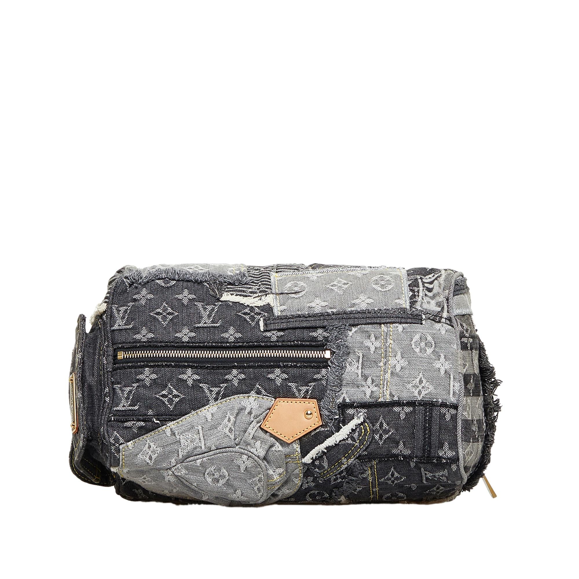Louis Vuitton Monogram Denim Patchwork Speedy 30 (SHG-HhLIYd)