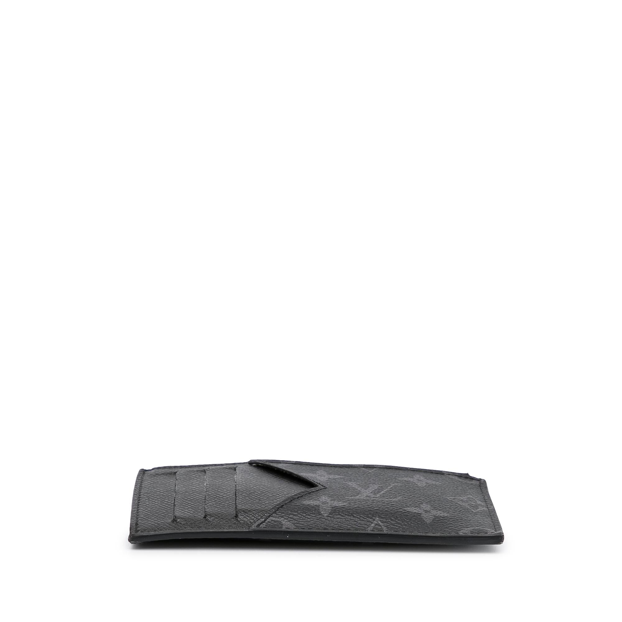 Louis Vuitton Monogram Eclipse Coin Card Holder (SHG-l9jyoH)