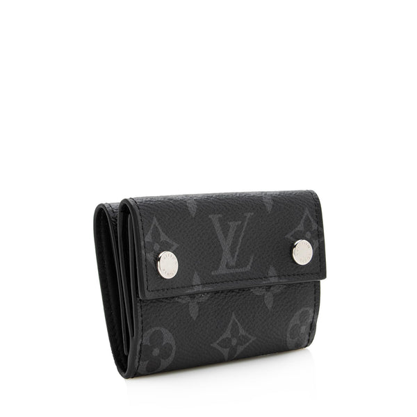 Louis Vuitton Discovery Compact Wallet Monogram Eclipse Reverse Gray in  Coated Canvas with Silver-tone - US