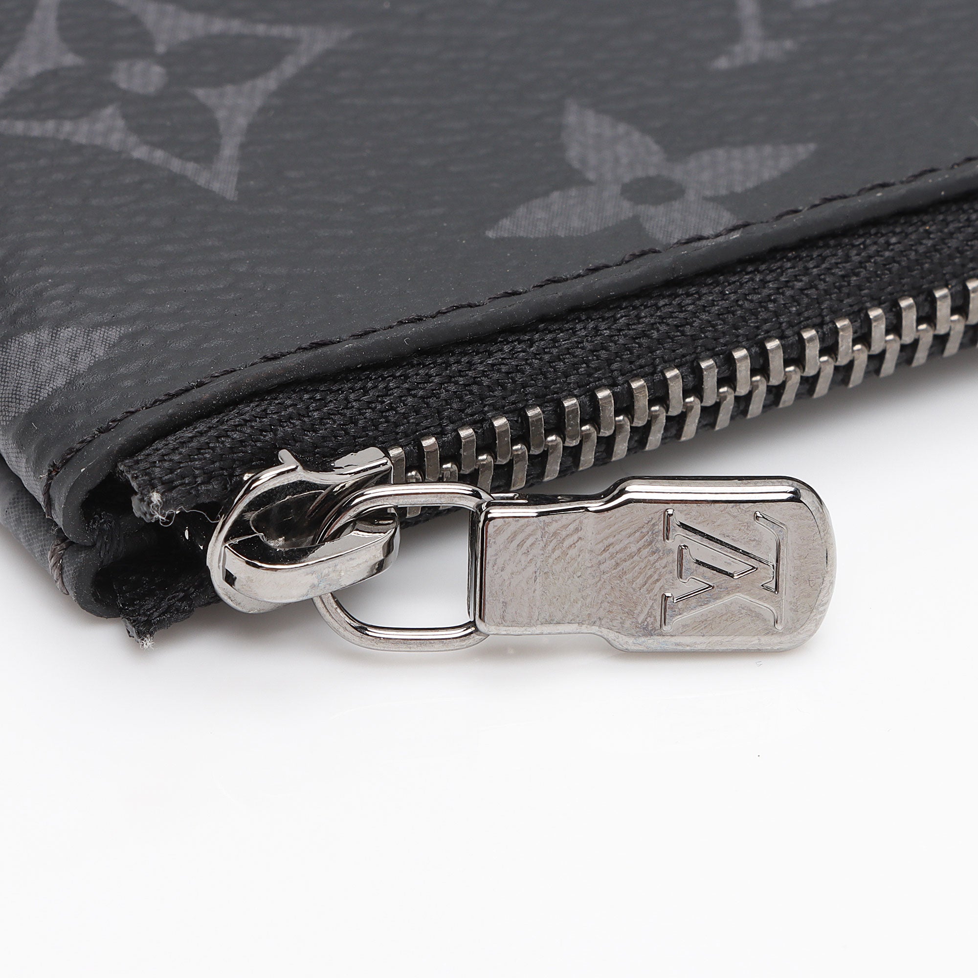 Louis Vuitton Monogram Eclipse Key Pouch (SHF-ql3XTY)