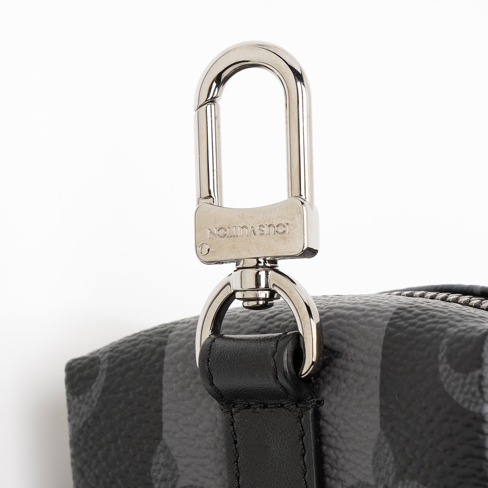 Louis Vuitton Monogram Eclipse LV Made Squared Pouch Bag Charm (SHF-ZELiLa)