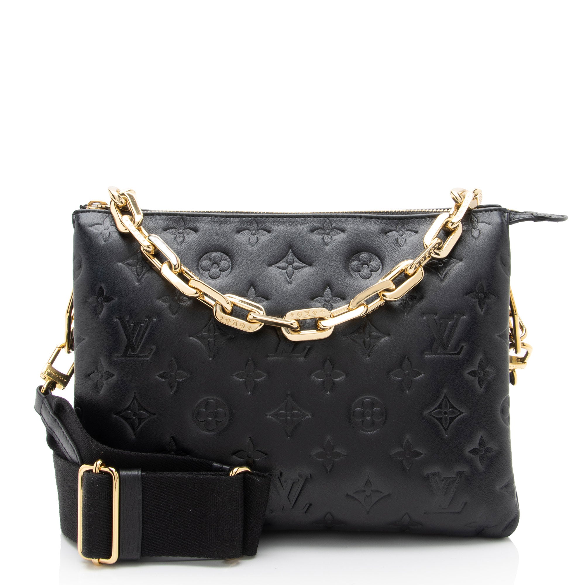 Louis Vuitton Monogram Embossed Lambskin Coussin PM Shoulder Bag (SHF-svpuoF)