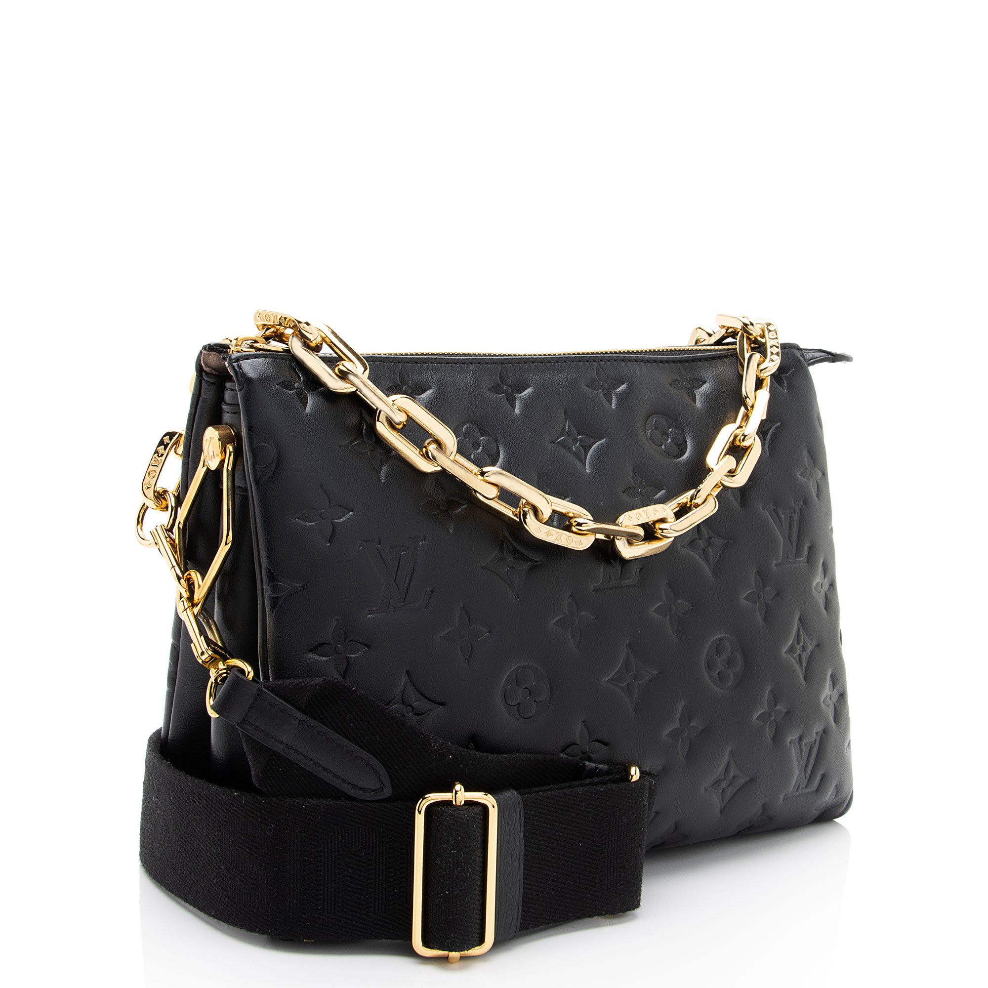 Louis Vuitton Monogram Embossed Lambskin Coussin PM Shoulder Bag (SHF-svpuoF)