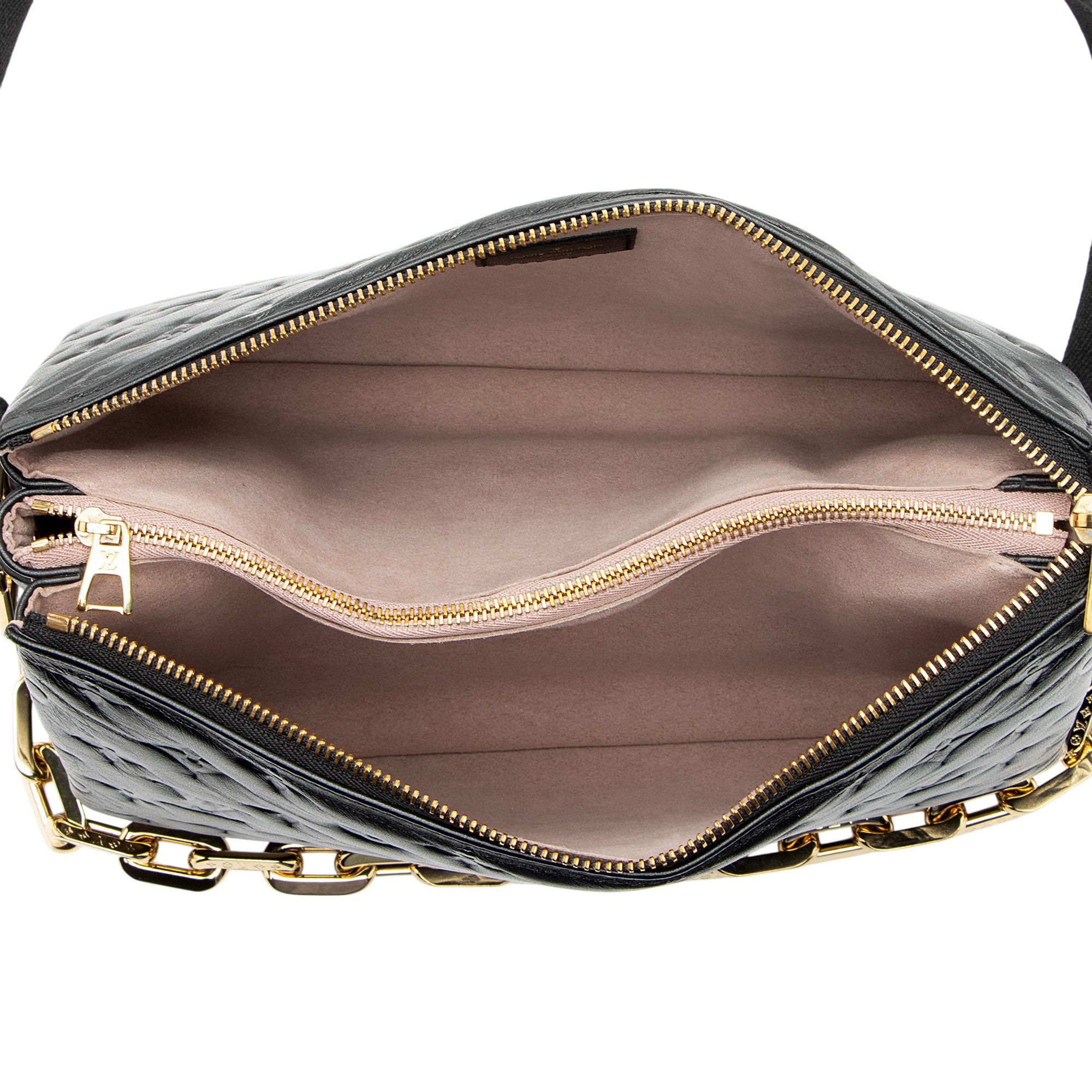 Louis Vuitton Monogram Embossed Lambskin Coussin PM Shoulder Bag