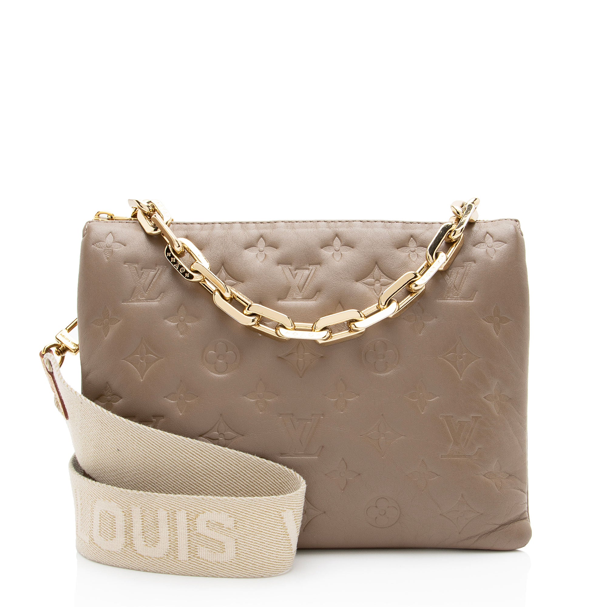 Louis Vuitton Monogram Embossed Lambskin Coussin PM Shoulder Bag